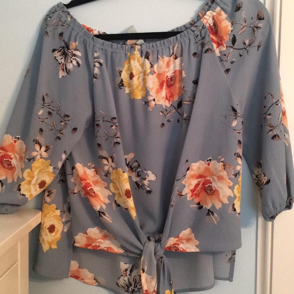 Off the shoulder floral top